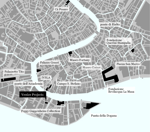 mappa di Venezia con Venice Projects